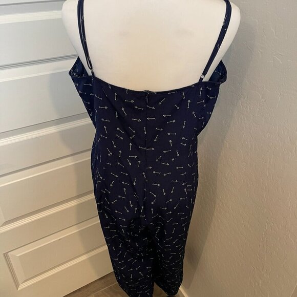 Xhilaration Jumpsuit in Navy Blue and White - Size Large - NWT (291) - Picture 4 of 9